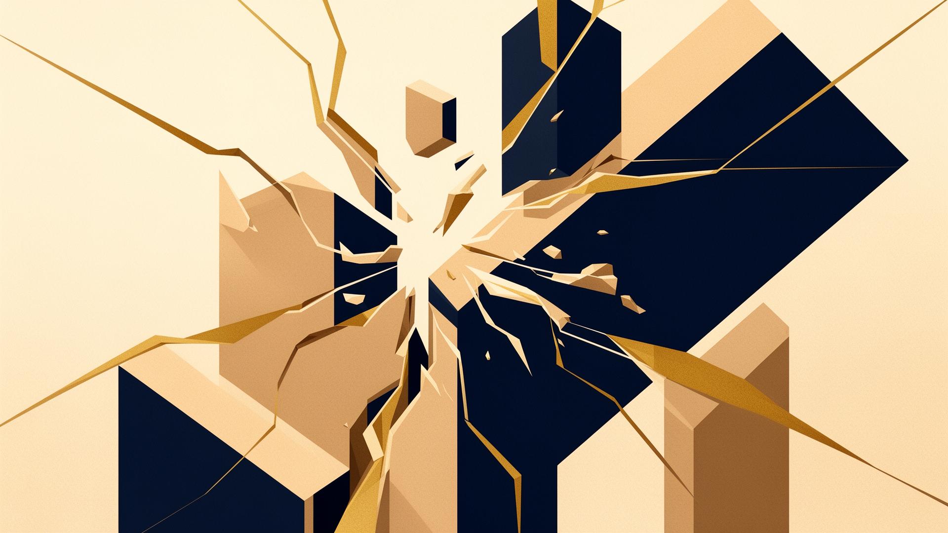 Abstract geometric illustration representing the structural shift from hourly consulting to outcome-based engagements